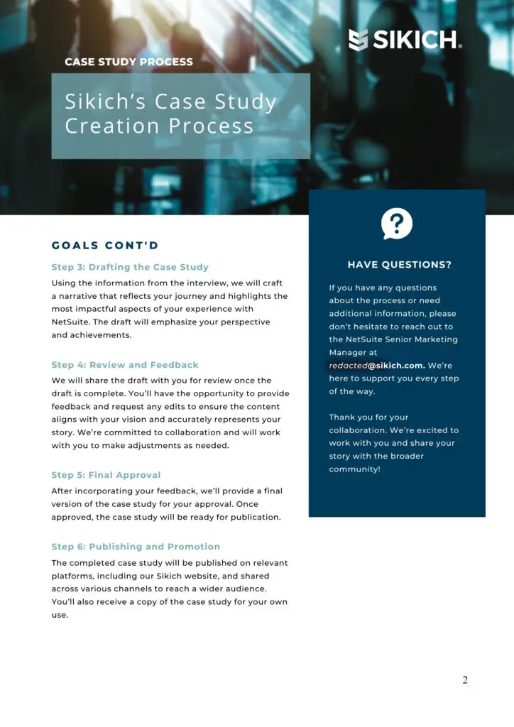NetSuite SKCH Case Study Process